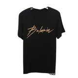 T Shirt Balmain T-shirt Couple Wear Men and Women Gilding Letters Printed Short Sleeved T-shirt