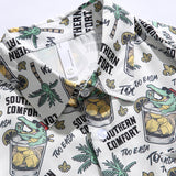Men T Shitrs Summer Men's Cartoon Printing Lapel Shirt