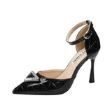 Nude Block Heels Closed Toe Sandals