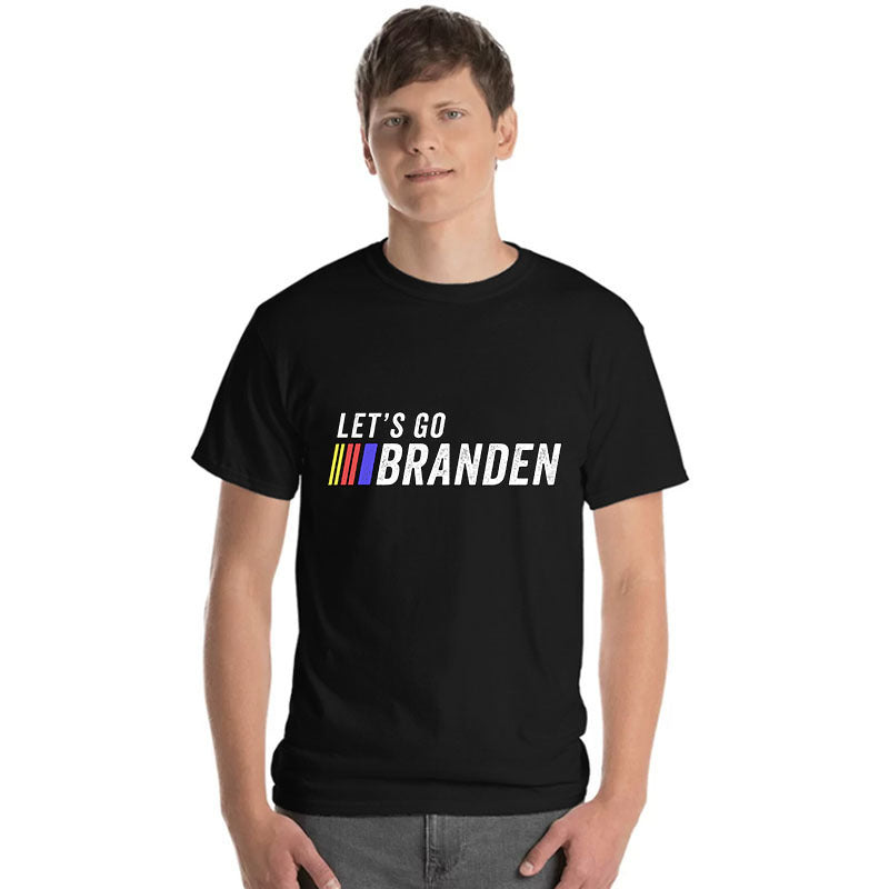 Let's Go Brandon T Shirt Men's round Neck T-shirt Casual Sports Short Sleeve