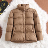 Women Winter Coats Puffer Jacket Down Coat Fall/Winter Down Jacket Female Stand Collar White Duck Down Coat