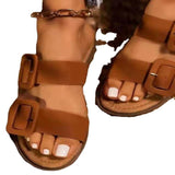 Women Open Toe Sandals Flats Summer Flat Casual Slippers