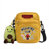 Stranger Things Hellfire Club Backpack Stranger Thing Shoulder Bag Canvas Breathable Crossbody