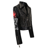 Women Leather Jacket Biker Motorcycle Coat plus Size Leather Jacket