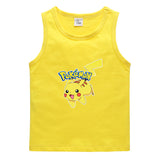 Children Pokemon Pikachu T Shirt Sweat-Absorbent Cotton Vest