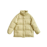 Women Winter Coats Puffer Jacket Down Coat Casual Loose White Duck Down Thickening Stand Collar Coat