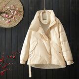 Women Winter Coats Puffer Jacket Down Coat Down Jacket Women's Short Loose Lapel Winter Coat