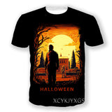 Michael Myers T Shirt Summer Printed round Neck Men's Short Sleeve