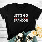 Let'S Go Brandon T Shirt Letter Print Short-Sleeve T-Shirt