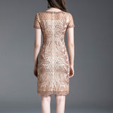 Daisy Buchanan Dress Summer Banquet Dress plus Size Sheath Dress Short Sleeve