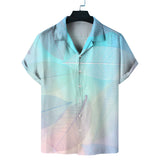 Men Beach T Shirts Men's Spring Leisure Short Sleeve Shirt