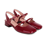 Flat Dress Sandals Women's Spring and Summer Low Heel Large Size Buckle Sandals