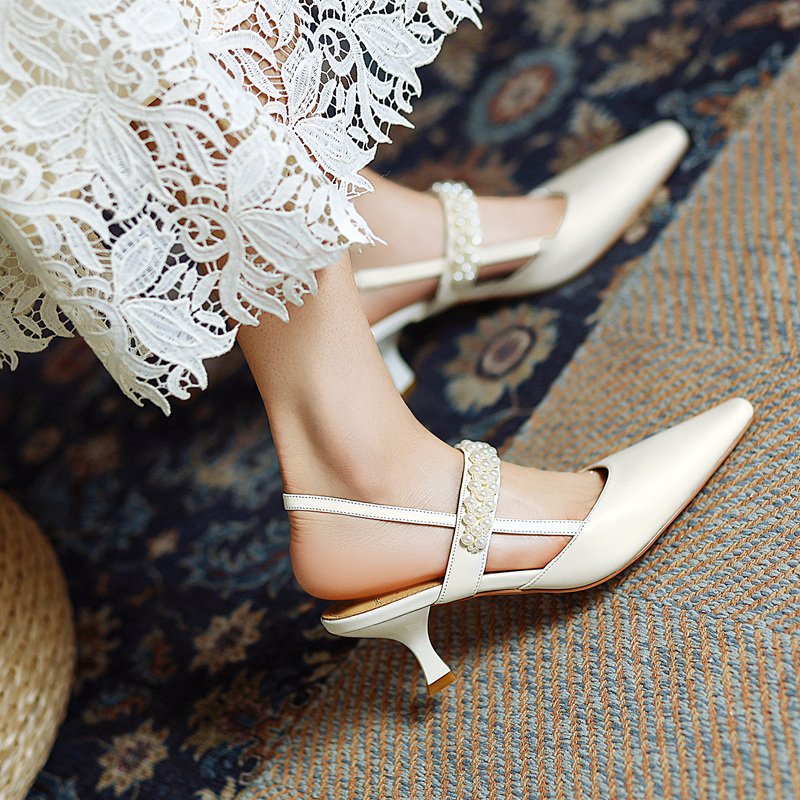 Nude Block Heel Peep Toe Sandals