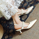 Nude Block Heel Peep Toe Sandals