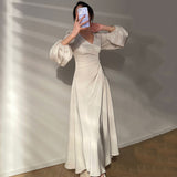 Marilyn Monroe Dress Retro Lantern Sleeve V-neck Sexy Women's Dress