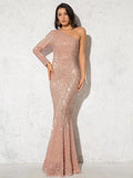 Olivia Wilde See Through Dress Fishtail Female Banquet Temperament Host Sequin Formal Dress