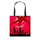Stranger Things Hellfire Club Handbag Eco-friendly Shopping Bag Portable Student Storage Bag Stain Resistant