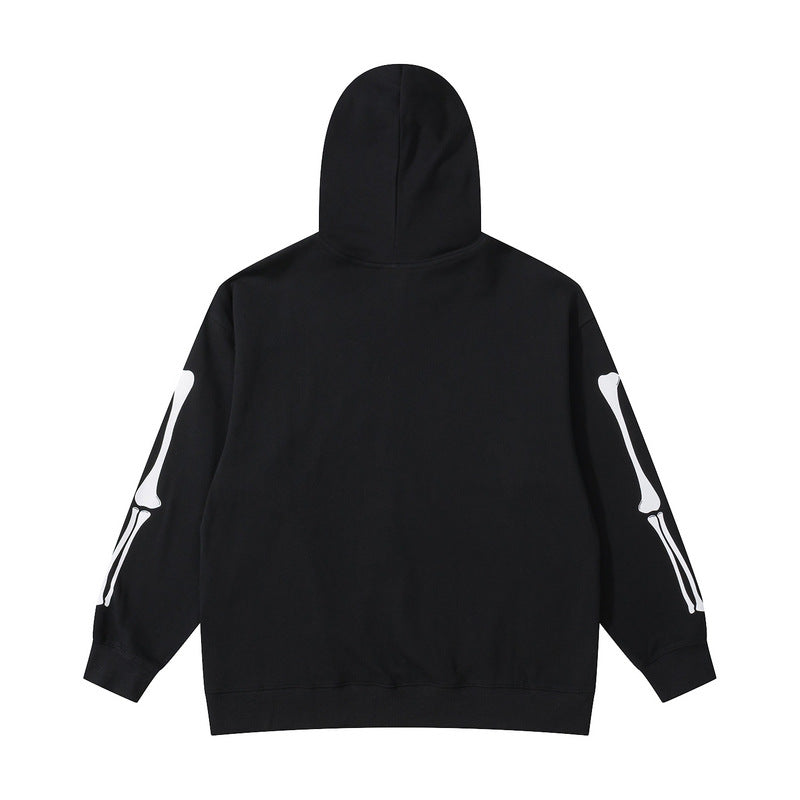 Mens Fall Outfits Printed Hoodie Men's Autumn and Winter Loose Hoodie