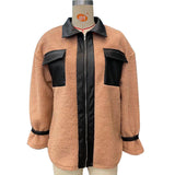 Baggy Jacket Women's Jacket Coat Stitching Warm Autumn and Winter