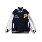 Varsity Jacket Vintage Fall Men's Jackets Campus Towel Embroidery Decorative Letters Casual Baseball Uniform