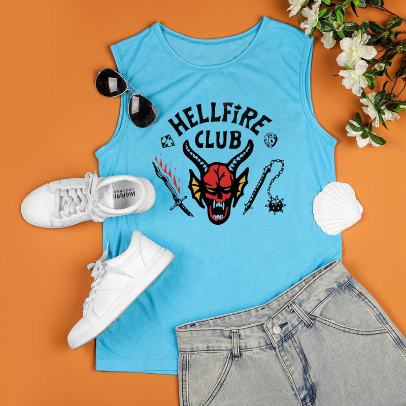 Stranger Things Hellfire Club Vest Cow Head Printed Vest for Men and Women