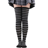 Winter Chunky Cable Thick Knit Thigh High Socks Long Stockings Boot Christmas Stockings Striped Hold-Ups Female Stockings