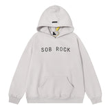 Grafitti Sweatshirts Autumn and Winter Letter Printing Hip Hop Men and Women Loose Casual