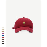 Smiley Face Cap Embroidery Soft Top Baseball Cap