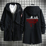 Stranger Things Hellfire Club Hoodie StrangerThings Season 4 Men's and Women's Mid-Length Trench Coat