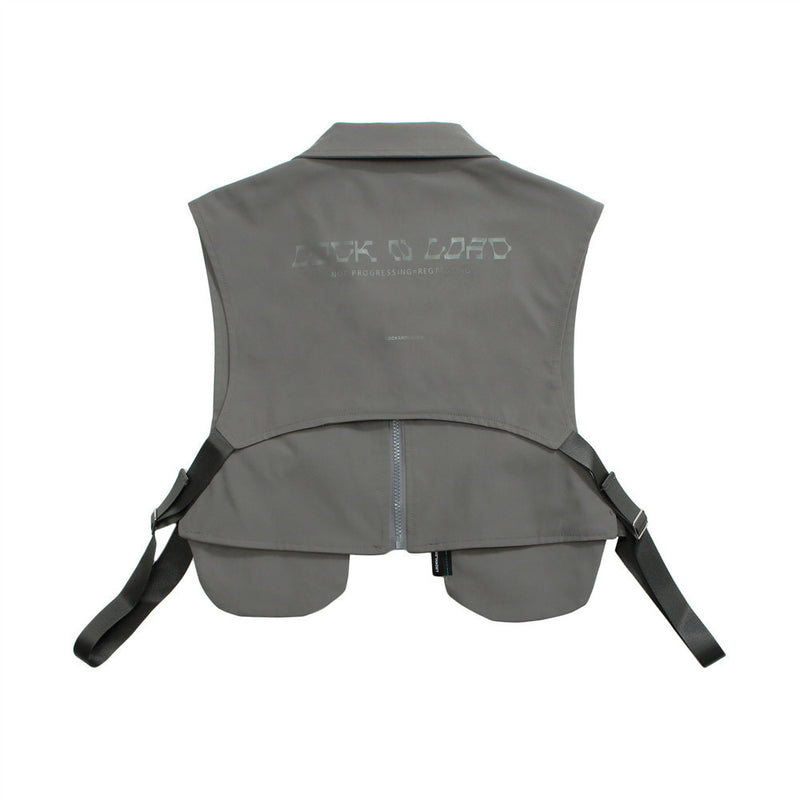 Men Sweater Vest Tooling Fan Can Tactical Vest Men's Multi-Pocket Zipper Vest Summer Waistcoat Vest