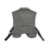 Men Sweater Vest Tooling Fan Can Tactical Vest Men's Multi-Pocket Zipper Vest Summer Waistcoat Vest