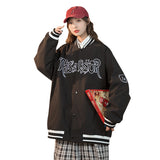 Beige Varsity Jacket Baseball Jacket Women's Retro Spring and Autumn Student Loose Leisure All-Matching Autumn Wear Jacket