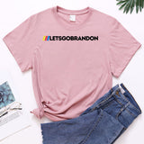 Let's Go Brandon T Shirt Letter Print Short-Sleeve T-shirt Bottoming Shirt