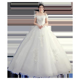 Women's Evening Dress Ball Gown Princess Quinceanera Wedding Dresses Fashion Maternity Puffy Jumpsuit Off Shoulder White Wedding Dress