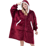 Hoodies Blankets Zipper Suede Coat Leisure Warm Overcoat