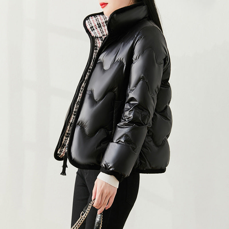 Women Winter Coats Puffer Jacket Down Coat White Duck Down Graceful Stand Collar Women's Short Autumn and Winter New