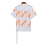 We11 Done T Shirts Color Checkered Logo Letter Offset T-shirt Loose