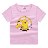 Children Pokemon Pikachu T Shirt Cute Cotton T-shirt Casual Sports Trend
