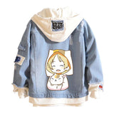 Comic Denim Jacket Anime Cowboy Coat Clothes