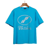 We11 Done T Shirts Reflective Printing Oversize Loose Couple