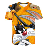 Bugs Bunny Shirt Men's Cartoon Animation Printed T-shirt