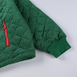 Brown Cropped Varsity Jacket Loose Baseball Uniform Coat