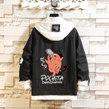 Comic Denim Jacket Anime Leisure Men's and Women's Coats Denim Jacket