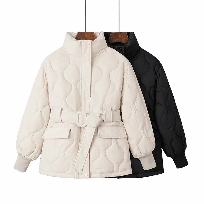 Women Winter Coats Puffer Jacket Down Coat Autumn and Winter Stand Collar White Duck Down Jacket Loose Winter Coat