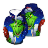 Grinch Hoodie 3D Printed Anime Pullover Hoodie Sweatshirt