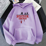 Stranger Things Hoodie Stranger Things Printed Hoodie Fleece Padded Coat Sweatshirt