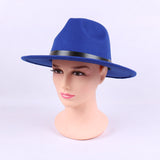 Mens Kentucky Derby Hats Solid Color Hat Retro Fedora Hat Men's and Women's Top Hat