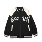 Baby Blue Varsity Jacket Loose Men's and Women's Coats Baseball Uniform Jacket