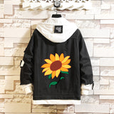 Comic Denim Jacket Casual Loose Denim Jacket Coat Printing