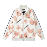Palm Angels Sweatshirts Printed Men and Women Baggy Coat Campus Retro Sports Casual Jacket